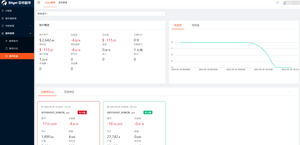 Bitget 合约带单跟单软件1.0操作教程-传奇量化