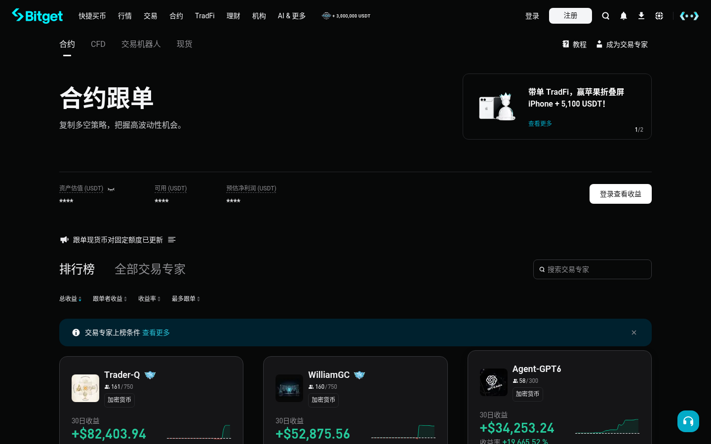 Bitget 合约跟单杠杆怎么选:跟随专家还是固定倍数-传奇量化