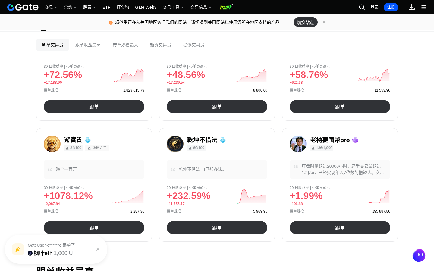 Gate 合约跟单怎么选交易员:收益率、回撤与名额别只看榜一-传奇量化