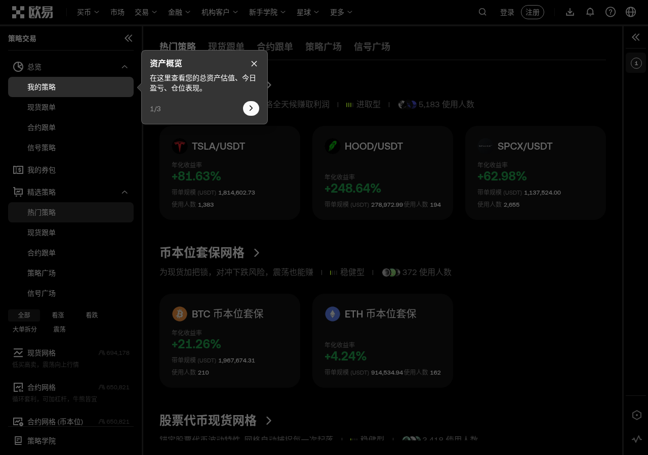 欧易第二批代币化股票开盘后跟单资金要注意什么:网格定投与划转-传奇量化
